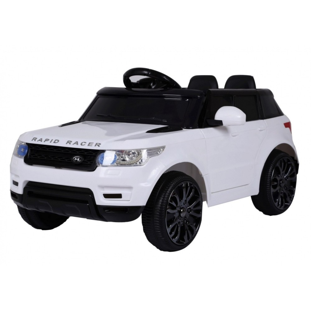 JOKO Elektrické autíčko Star Run RANGE s diaľkovým ovládaním 2,4Ghz, odpružené kolesá, koberček, USB, MP3, biele