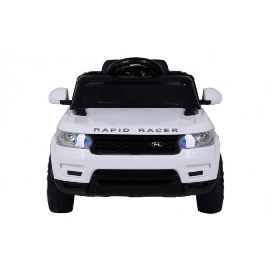JOKO Elektrické autíčko Star Run RANGE s diaľkovým ovládaním 2,4Ghz, odpružené kolesá, koberček, USB, MP3, biele