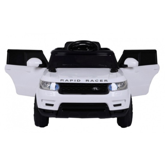 JOKO Elektrické autíčko Star Run RANGE s diaľkovým ovládaním 2,4Ghz, odpružené kolesá, koberček, USB, MP3, biele