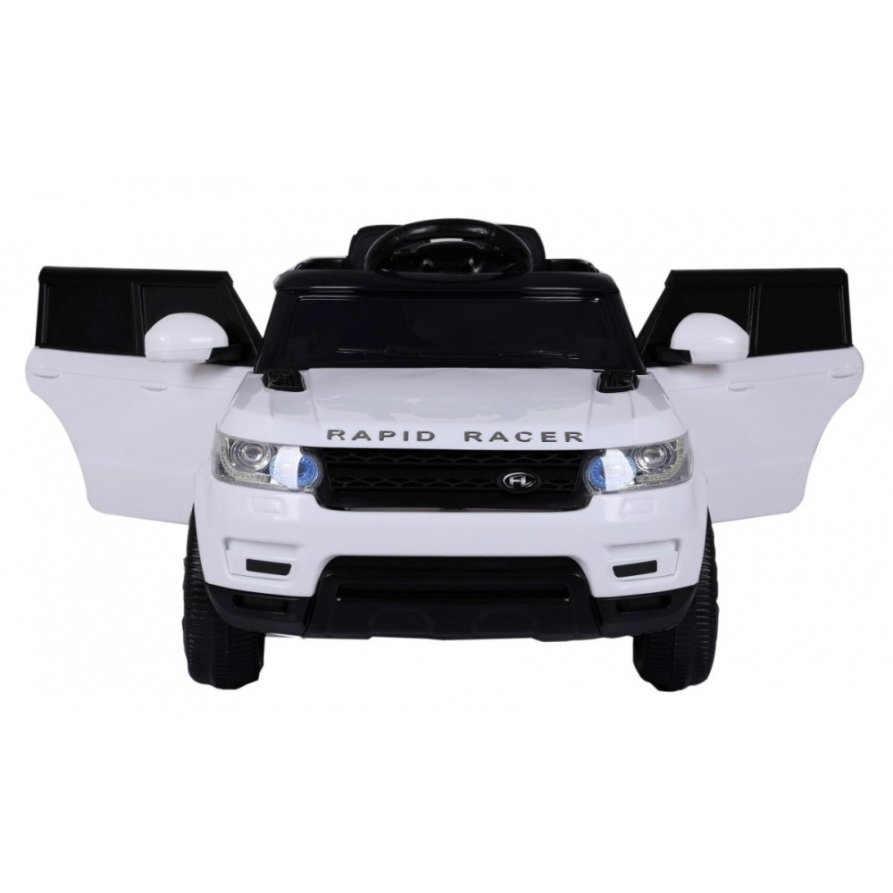 JOKO Elektrické autíčko Star Run RANGE s diaľkovým ovládaním 2,4Ghz, odpružené kolesá, koberček, USB, MP3, biele