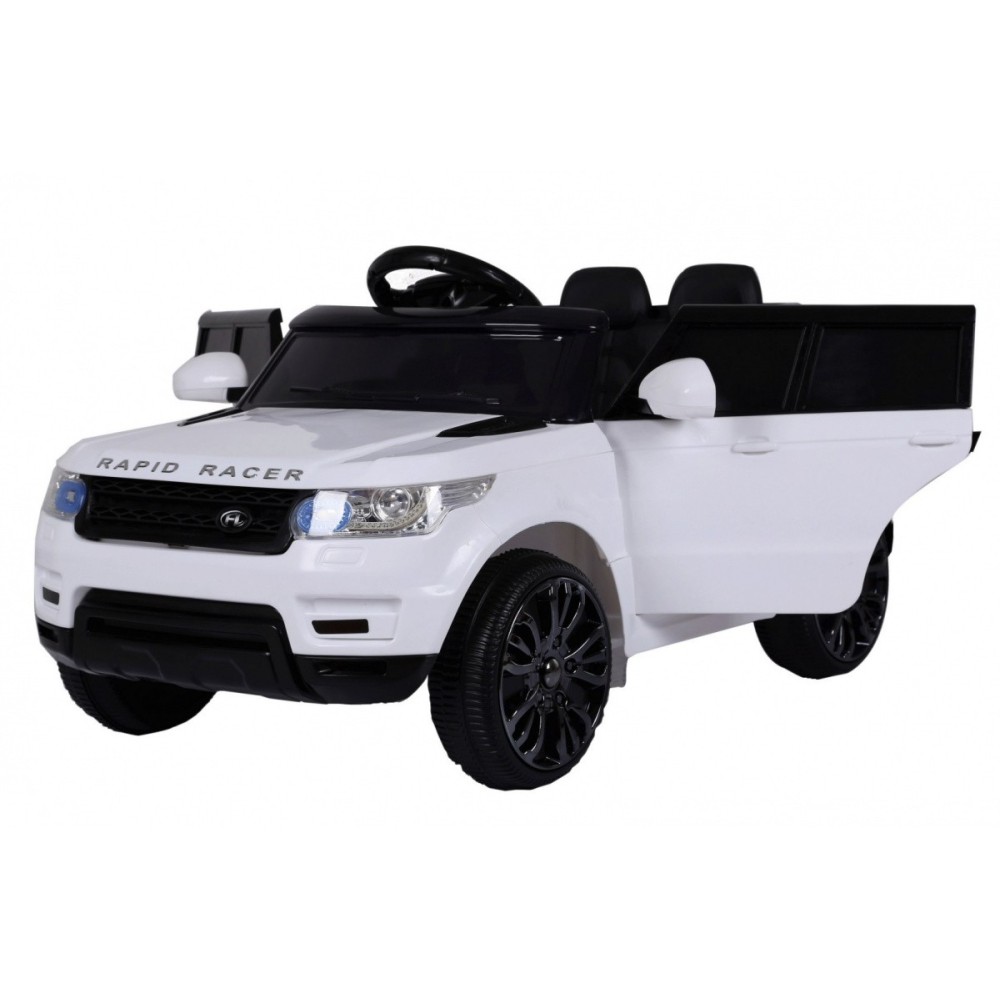 JOKO Elektrické autíčko Star Run RANGE s diaľkovým ovládaním 2,4Ghz, odpružené kolesá, koberček, USB, MP3, biele