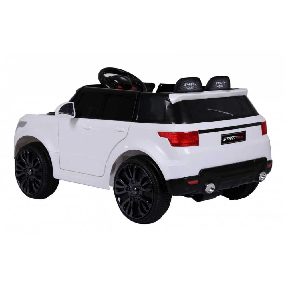 JOKO Elektrické autíčko Star Run RANGE s diaľkovým ovládaním 2,4Ghz, odpružené kolesá, koberček, USB, MP3, biele