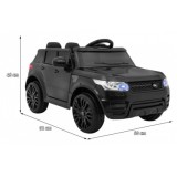JOKO Elektrické autíčko Star Run RANGE s diaľkovým ovládaním 2,4Ghz, odpružené kolesá, koberček, USB, MP3, čierne
