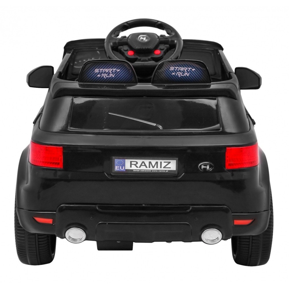 JOKO Elektrické autíčko Star Run RANGE s diaľkovým ovládaním 2,4Ghz, odpružené kolesá, koberček, USB, MP3, čierne