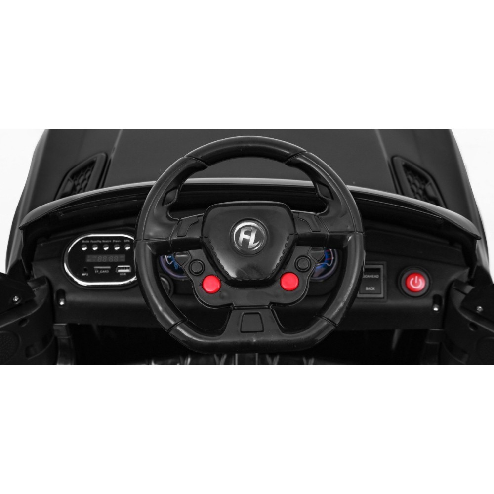 JOKO Elektrické autíčko Star Run RANGE s diaľkovým ovládaním 2,4Ghz, odpružené kolesá, koberček, USB, MP3, čierne