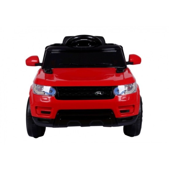 JOKO Elektrické autíčko Star Run RANGE, s diaľkovým ovládaním, odpružené, plastové kolesá, USB, MP3, červené