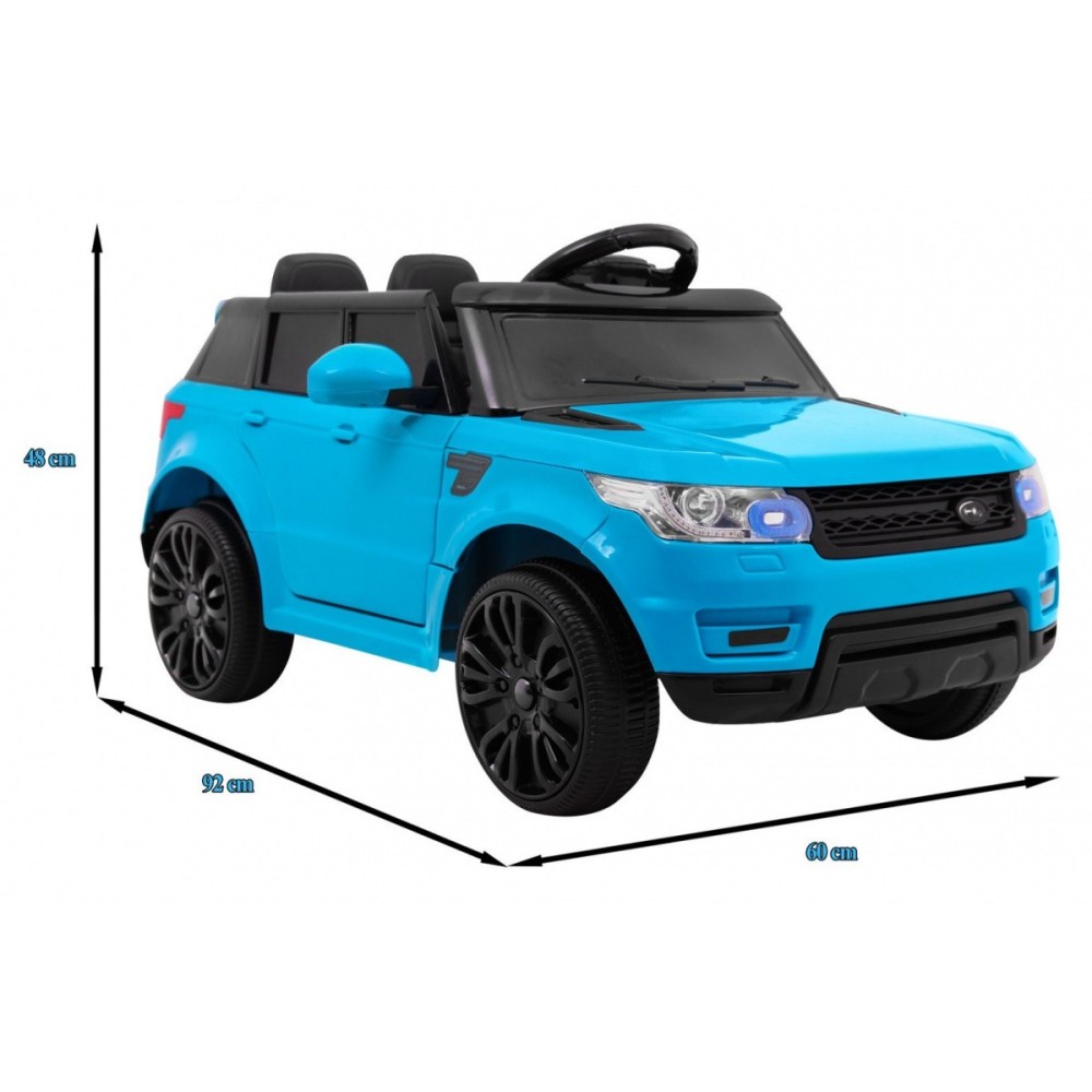 JOKO Elektrické autíčko Star Run RANGE, s diaľkovým ovládaním, odpružené, plastové kolesá, USB, MP3, modré