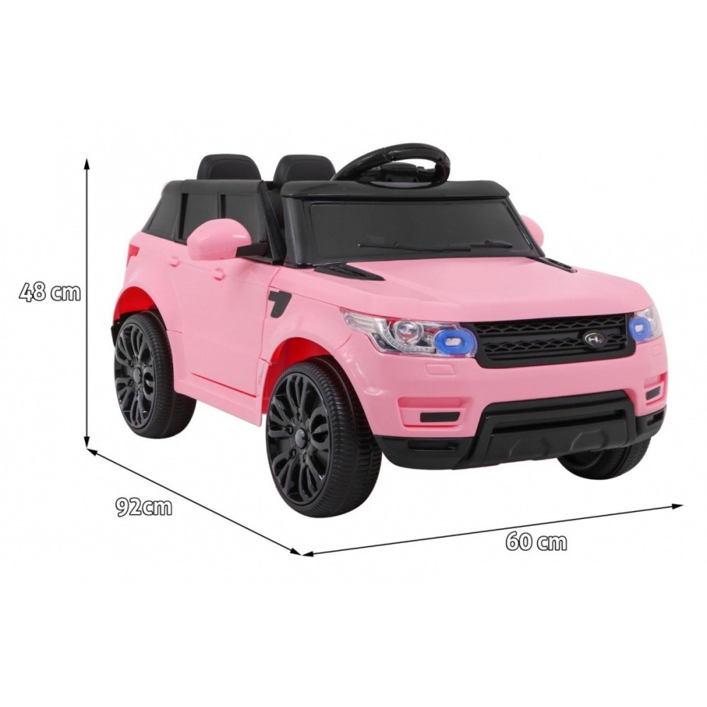 JOKO Elektrické autíčko Star Run RANGE s diaľkovým ovládaním 2,4Ghz, odpružené kolesá, koberček, USB, MP3, ružové
