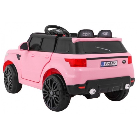 JOKO Elektrické autíčko Star Run RANGE s diaľkovým ovládaním 2,4Ghz, odpružené kolesá, koberček, USB, MP3, ružové