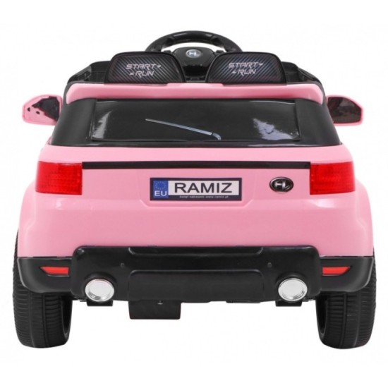 JOKO Elektrické autíčko Star Run RANGE s diaľkovým ovládaním 2,4Ghz, odpružené kolesá, koberček, USB, MP3, ružové