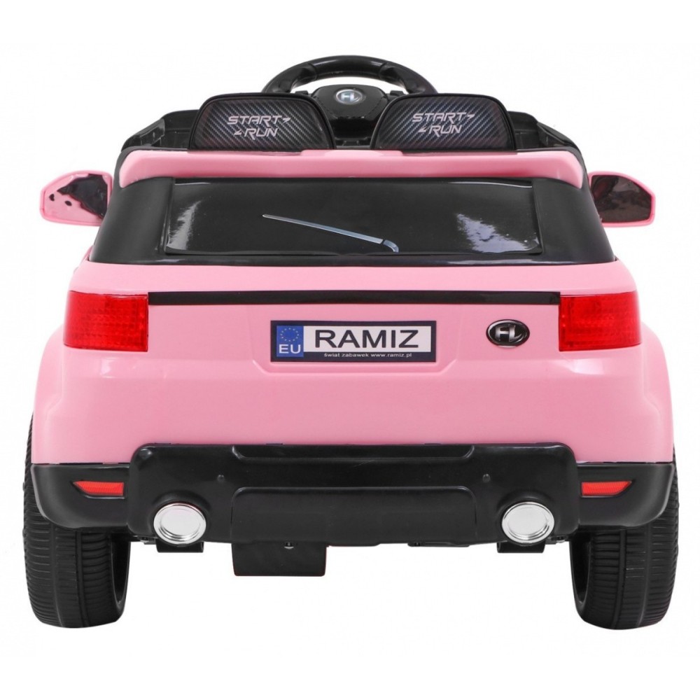 JOKO Elektrické autíčko Star Run RANGE s diaľkovým ovládaním 2,4Ghz, odpružené kolesá, koberček, USB, MP3, ružové