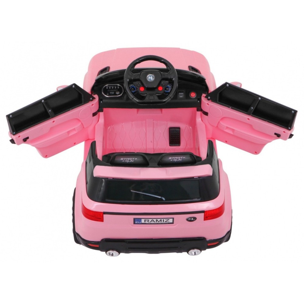 JOKO Elektrické autíčko Star Run RANGE s diaľkovým ovládaním 2,4Ghz, odpružené kolesá, koberček, USB, MP3, ružové