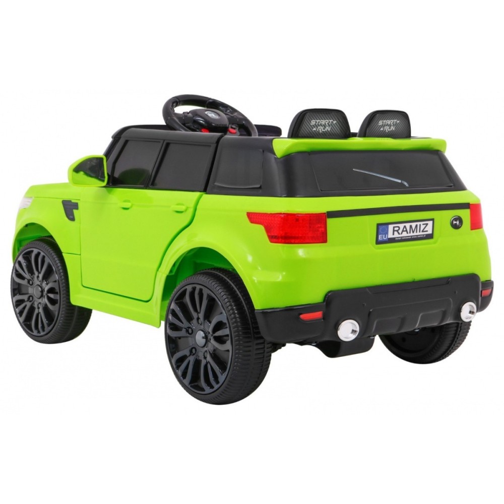 JOKO Elektrické autíčko Star Run RANGE s diaľkovým ovládaním 2,4Ghz, odpružené kolesá, koberček, USB, MP3, zelené