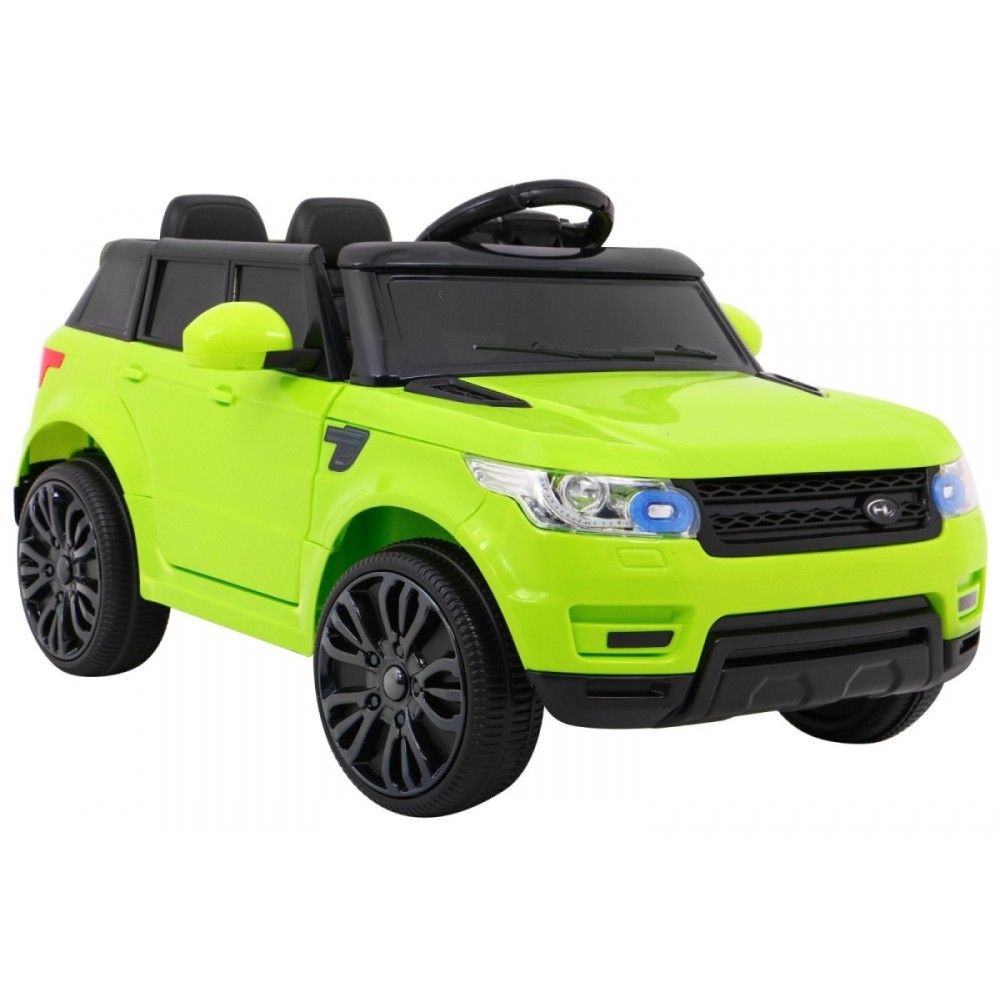 JOKO Elektrické autíčko Star Run RANGE s diaľkovým ovládaním 2,4Ghz, odpružené kolesá, koberček, USB, MP3, zelené