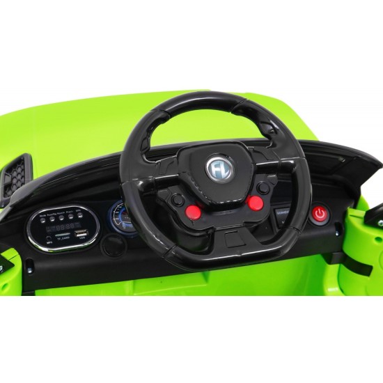 JOKO Elektrické autíčko Star Run RANGE s diaľkovým ovládaním 2,4Ghz, odpružené kolesá, koberček, USB, MP3, zelené