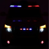 JOKO Elektrické autíčko Polícia SUV, penové kolesá, kožené sedadlo, FM rádio, Megafón, čierne
