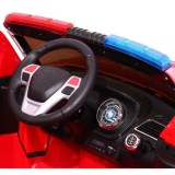 JOKO Elektrické autíčko SUV Hasičské auto s MEGAFÓNOM, penové kolesá, kožené sedadlo, FM Rádio, červené
