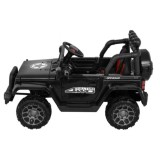 JOKO Elektrické autíčko JEEP 4x4 Terénny, penové kolesá, kožené sedadlo, USB, MP3, diaľkové ovládanie, čierne