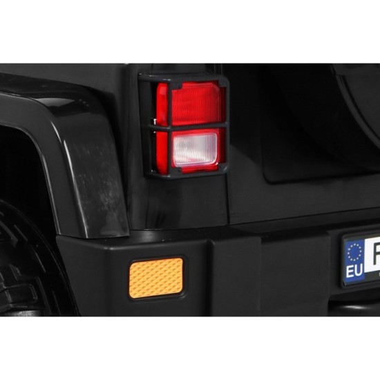 JOKO Elektrické autíčko JEEP 4x4 Terénny, penové kolesá, kožené sedadlo, USB, MP3, diaľkové ovládanie, čierne