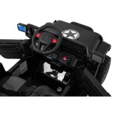 JOKO Elektrické autíčko JEEP 4x4 Terénny, penové kolesá, kožené sedadlo, USB, MP3, diaľkové ovládanie, čierne