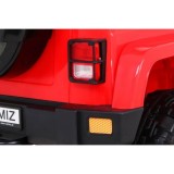 JOKO Elektrické autíčko JEEP 4x4 Terénny, penové kolesá, kožené sedadlo, USB, MP3, diaľkové ovládanie, červené