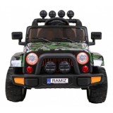 JOKO Elektrické autíčko JEEP 4x4 Terénny, penové kolesá, kožené sedadlo, USB, MP3, diaľkové ovládanie, Lakované maskáčové