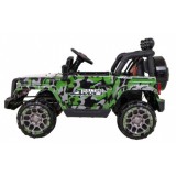 JOKO Elektrické autíčko JEEP 4x4 Terénny, penové kolesá, kožené sedadlo, USB, MP3, diaľkové ovládanie, Lakované maskáčové