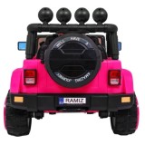JOKO Elektrické autíčko JEEP 4x4 Terénny, penové kolesá, kožené sedadlo, USB, MP3, diaľkové ovládanie, ružové