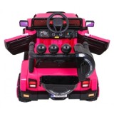 JOKO Elektrické autíčko JEEP 4x4 Terénny, penové kolesá, kožené sedadlo, USB, MP3, diaľkové ovládanie, ružové