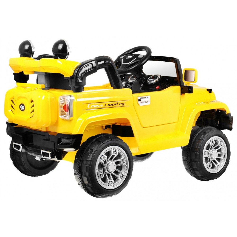 JOKO Elektrické autíčko Jeep, Odpružené, MP3, diaľkové ovládanie, žlté