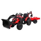 JOKO Elektrický Traktor Buggy 720-T s naberačkou, bagrom a vyklápacou vlečkou, penové kolesá, červený