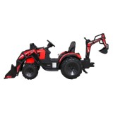 JOKO Elektrický Traktor Buggy 720-T s naberačkou, bagrom a vyklápacou vlečkou, penové kolesá, červený