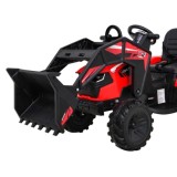 JOKO Elektrický Traktor Buggy 720-T s naberačkou, bagrom a vyklápacou vlečkou, penové kolesá, červený