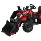 JOKO Elektrický Traktor Buggy 720-T s naberačkou, bagrom a vyklápacou vlečkou, penové kolesá, červený
