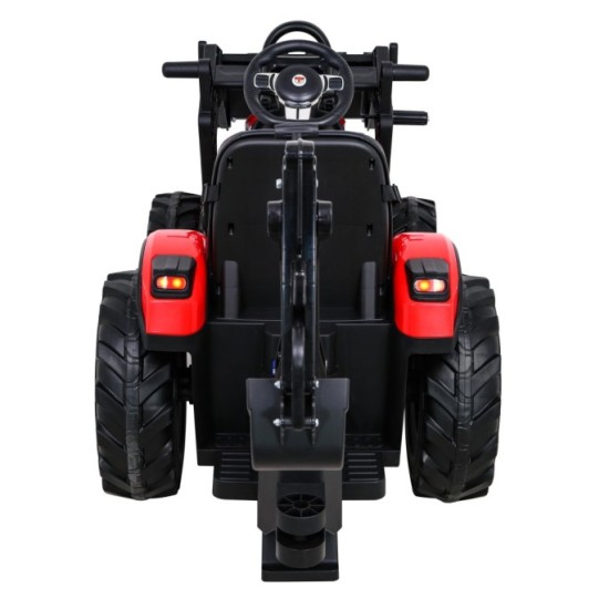 JOKO Elektrický Traktor Buggy 720-T s naberačkou, bagrom a vyklápacou vlečkou, penové kolesá, červený
