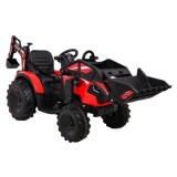 JOKO Elektrický Traktor Buggy 720-T s naberačkou, bagrom a vyklápacou vlečkou, penové kolesá, červený