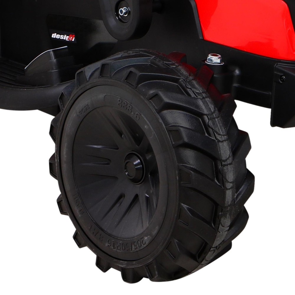JOKO Elektrický Traktor Buggy 720-T s naberačkou, bagrom a vyklápacou vlečkou, penové kolesá, červený