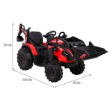 JOKO Elektrický Traktor Buggy 720-T s naberačkou, bagrom a vyklápacou vlečkou, penové kolesá, červený