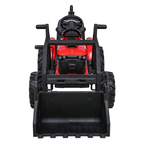 JOKO Elektrický Traktor Buggy 720-T s naberačkou, bagrom a vyklápacou vlečkou, penové kolesá, červený