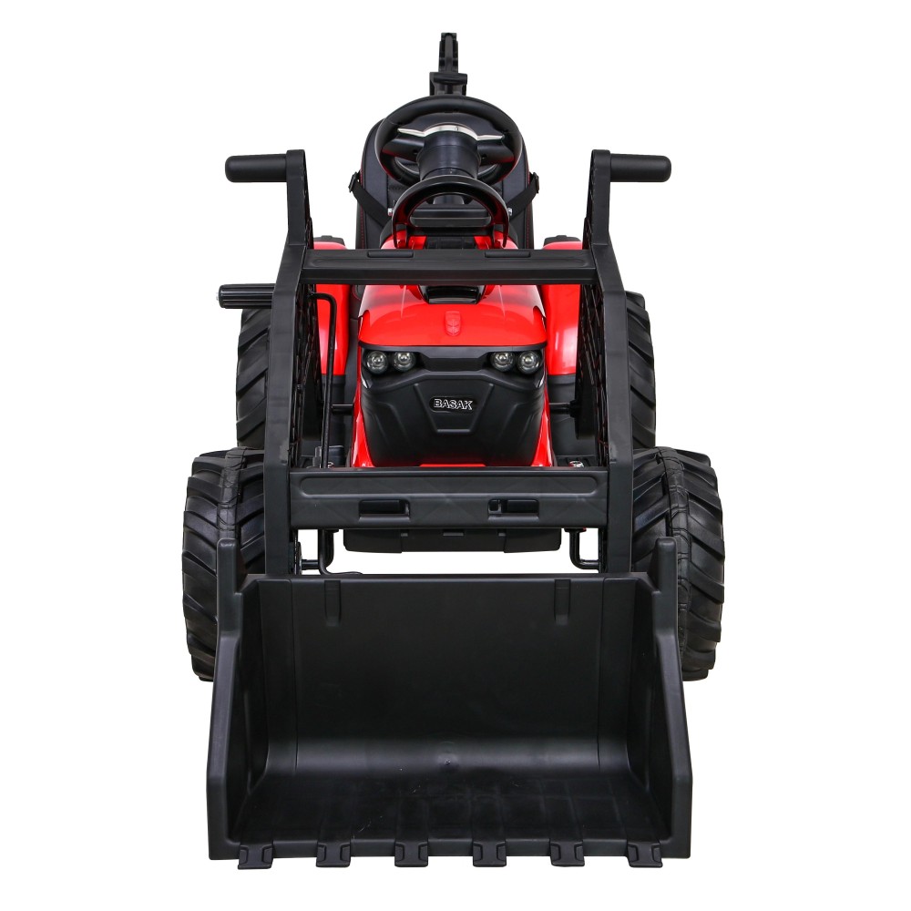 JOKO Elektrický Traktor Buggy 720-T s naberačkou, bagrom a vyklápacou vlečkou, penové kolesá, červený