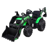 JOKO Elektrický Traktor Buggy 720-T s naberačkou, bagrom a vyklápacou vlečkou, penové kolesá, zelený