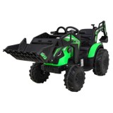 JOKO Elektrický Traktor Buggy 720-T s naberačkou, bagrom a vyklápacou vlečkou, penové kolesá, zelený