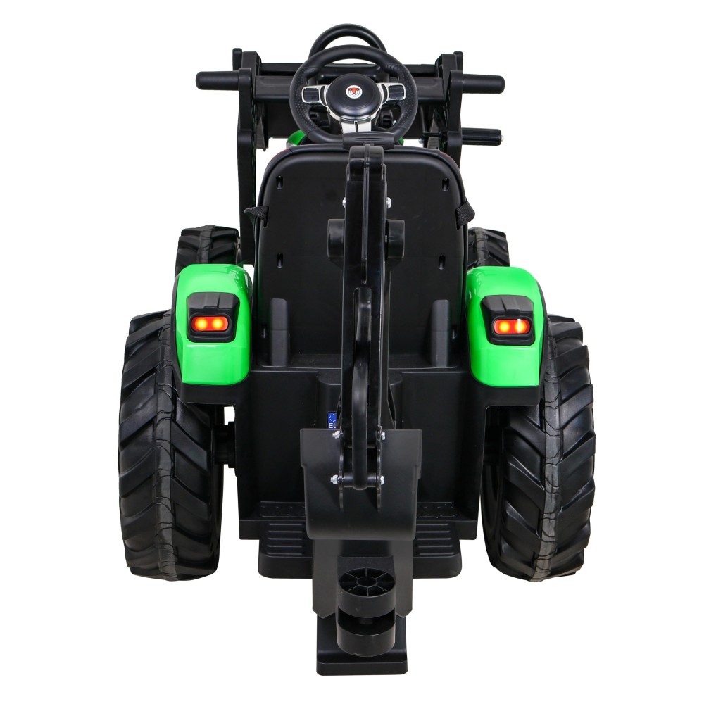 JOKO Elektrický Traktor Buggy 720-T s naberačkou, bagrom a vyklápacou vlečkou, penové kolesá, zelený