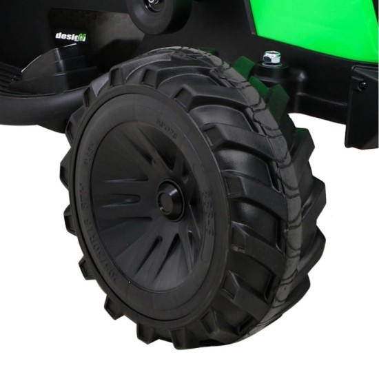 JOKO Elektrický Traktor Buggy 720-T s naberačkou, bagrom a vyklápacou vlečkou, penové kolesá, zelený