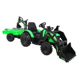 JOKO Elektrický Traktor Buggy 720-T s naberačkou, bagrom a vyklápacou vlečkou, penové kolesá, zelený