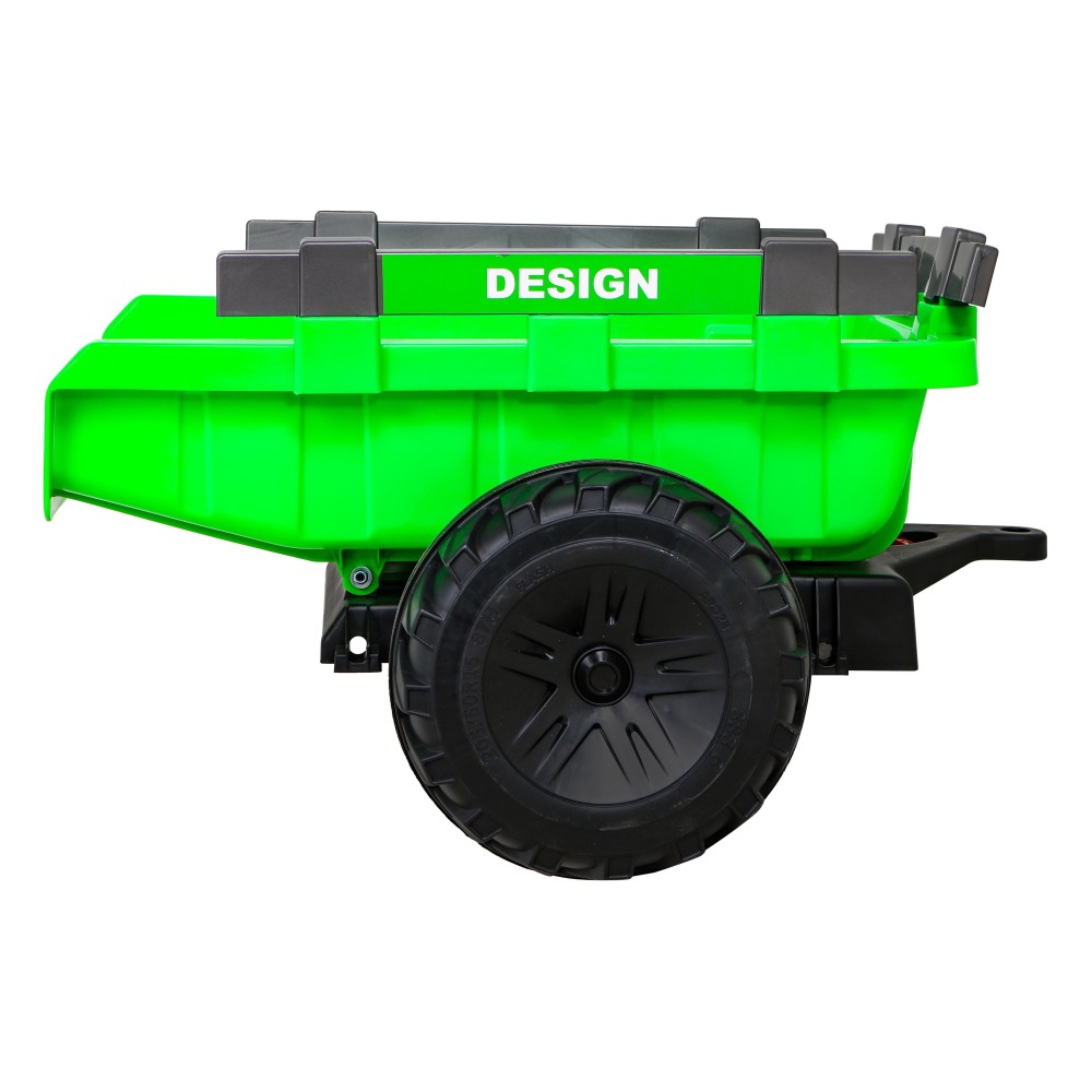 JOKO Elektrický Traktor Buggy 720-T s naberačkou, bagrom a vyklápacou vlečkou, penové kolesá, zelený