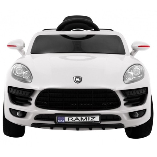 JOKO Elektrické autíčko Turbo-S, penové kolesá, FM rádio, biele