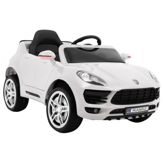 JOKO Elektrické autíčko Turbo-S, penové kolesá, FM rádio, biele