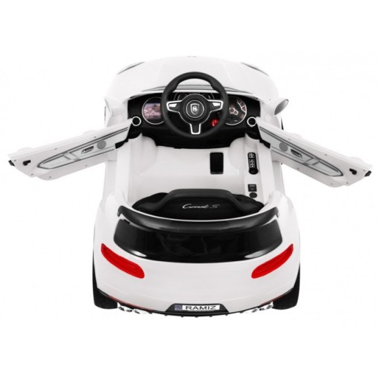 JOKO Elektrické autíčko Turbo-S, penové kolesá, FM rádio, biele