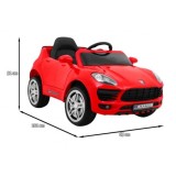 JOKO Elektrické autíčko Turbo-S, penové kolesá, FM rádio, červené